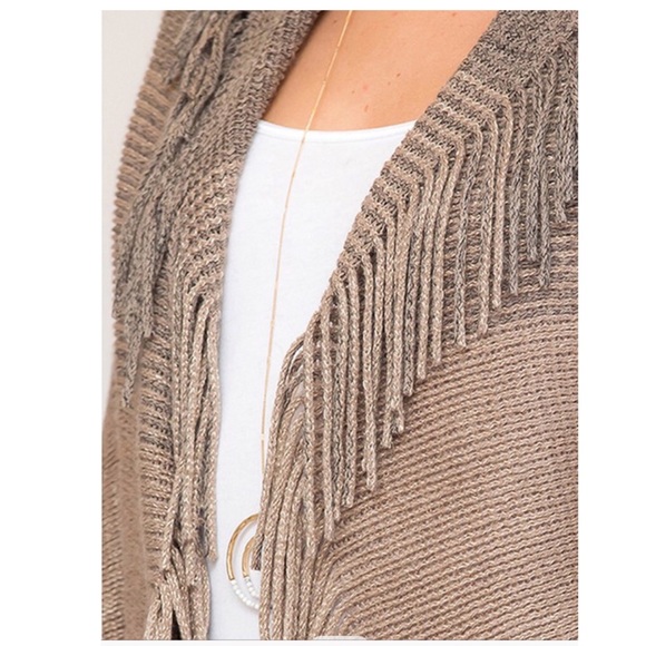 Ribbed Fringe Cardigan - 2 Available Colors NWT - Picture 6 of 6